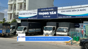 Giá xe tải chở hàng từ Cần Thơ đến Gia Lai